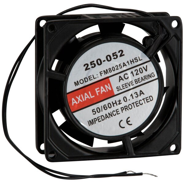 Main product image for Cooling Fan 120 VAC 80 x 80 x 25mm 18 CFM 250-052